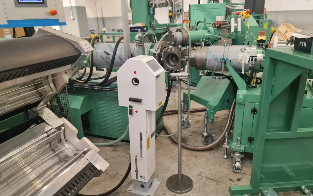 Complete silicone cable insulation and sheathing line 